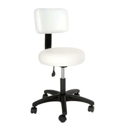 Round Air-Lift Stool with Backrest