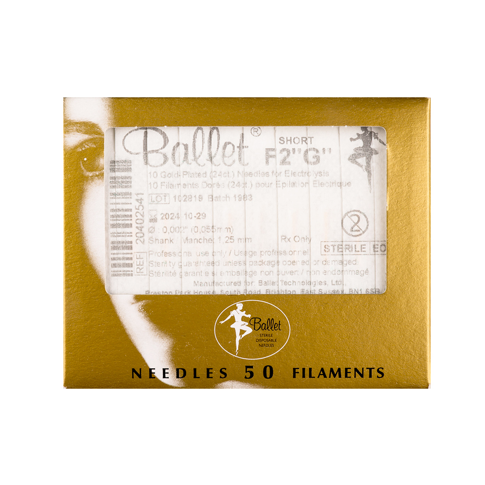 BALLET NEEDLES F2, GOLD (50/PKG)